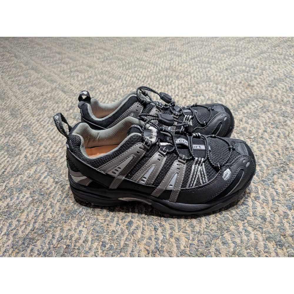 Dr. Comfort Performance X-Depth 9910 Mens Walking Shoes Black Grey 8 Extra Wide